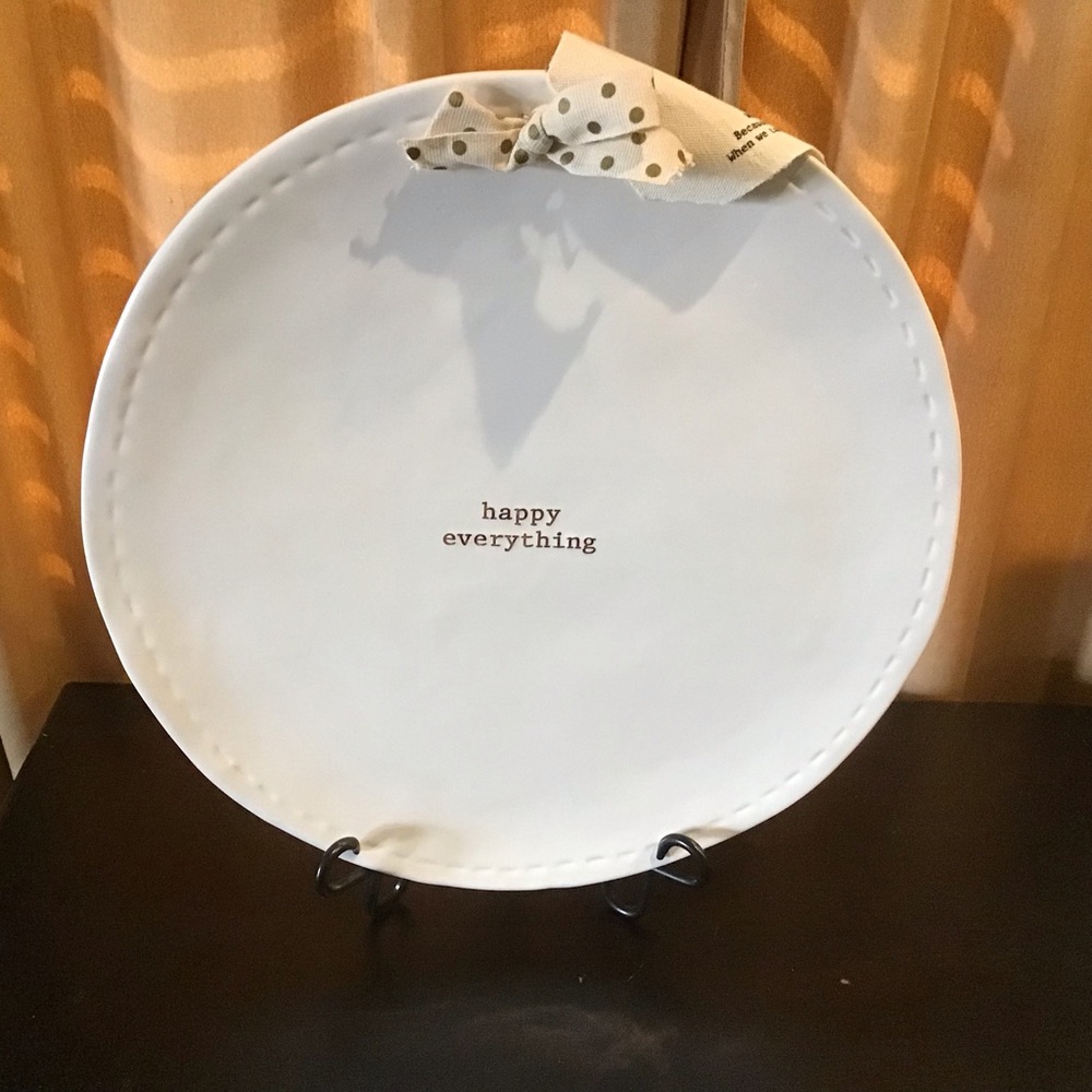 Mudd  Pie 14” Happy Everything Ceramic Platter • New With Tags • Serveware Gift